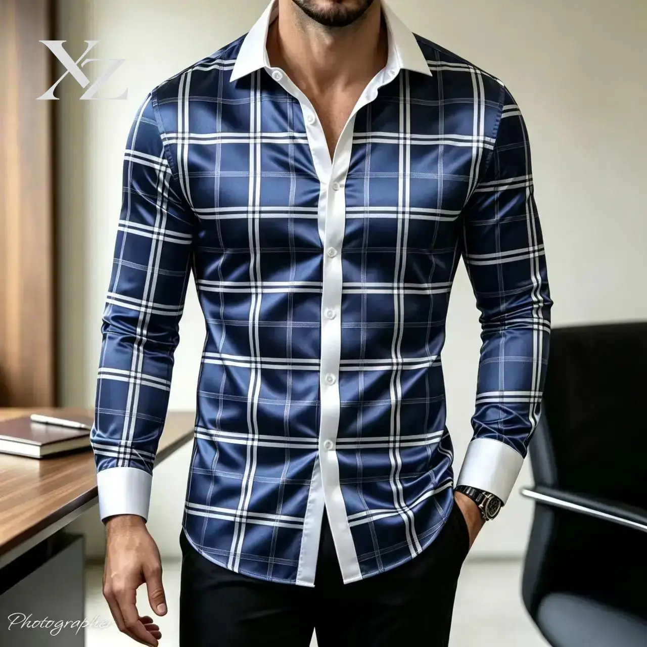 Hot Sale Men's Slim Fit Long S - Mens Satin Silk Dress Shirt ulasan dan harga