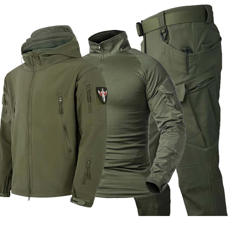 3PCS Mens Camo Tactical Sets H - Tactical Military Shirt Cargo ulasan dan harga