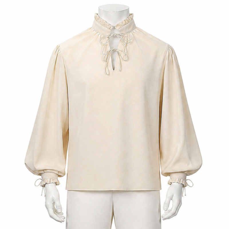 Renaissance Medieval Pirate Sh - Medieval Gothic Lace Up Pirate Shirt ulasan dan harga