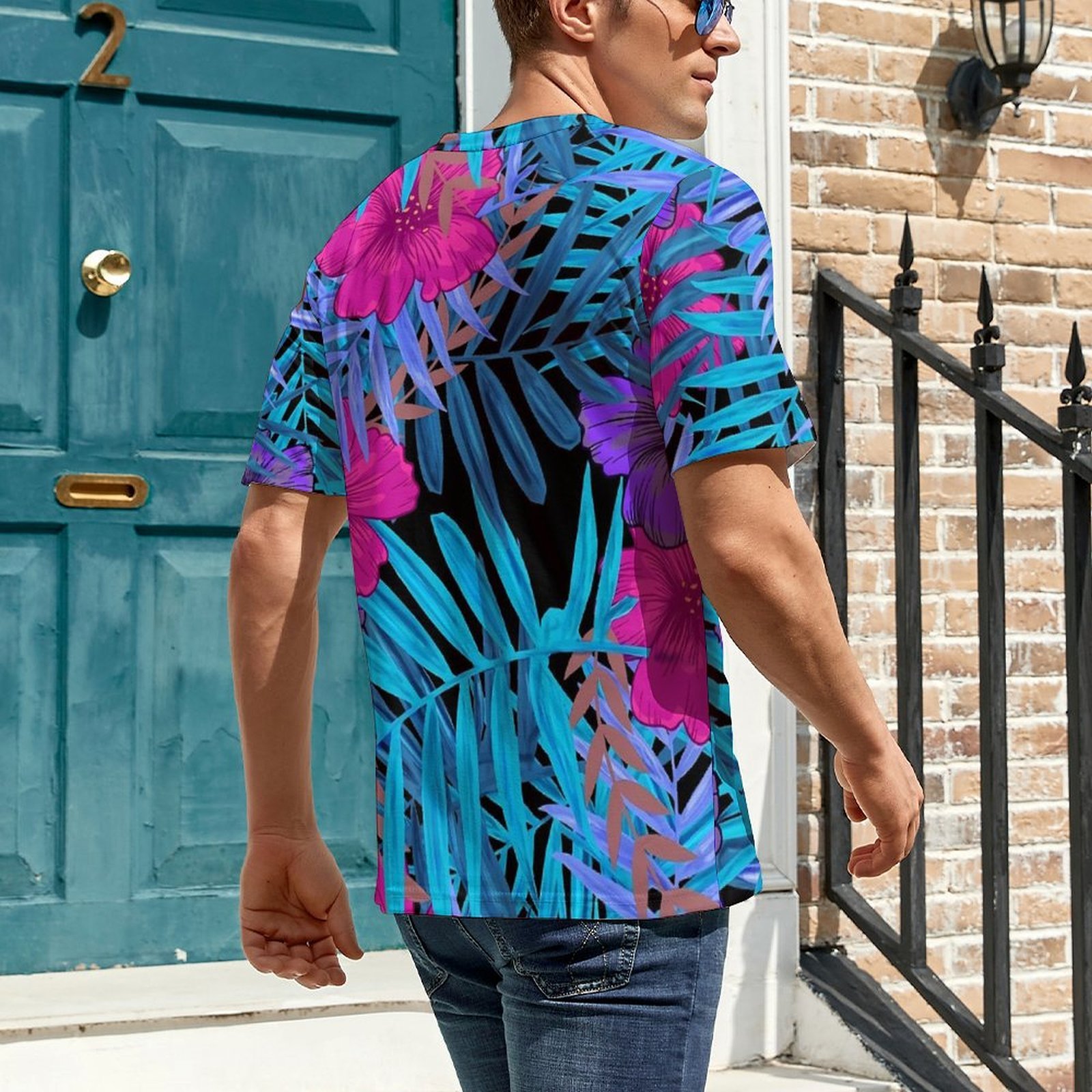 Oversize T-Shirt Summer Tropic - Vintage Hawaiian Floral Shirt ulasan dan harga