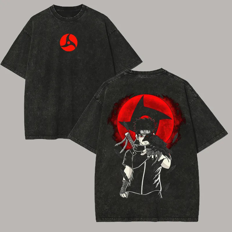 Naruto Shisui Uchiha T Shirt M - Acid Wash Vintage Graphic T Shirt ulasan dan harga